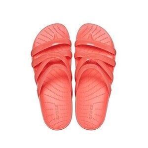 NWT Crocs Women's Splash Strappy Sandals, Neon Watermelon, 9, Women 9